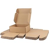 PHAREGE 20 Pack 12x9x4 inch Cardboard Shipping Boxes, Brown Gift Boxes | Tuck Top, Quick Fold, Easy Assemble, Shape Well, Single Corrugated, DIY Cardboard, Shirt, Shoe, Small Business Packaging