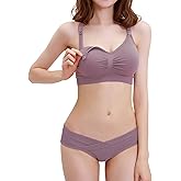 AIBIANOCEL Womens Soft Seamless Nursing Bra Sleeping Maternity Bralette for Breastfeeding