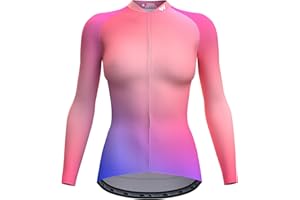 Wulibike Cycling Jersey Women Long Sleeve,Bicycle Biking Bike Shirts for Women with Pockets