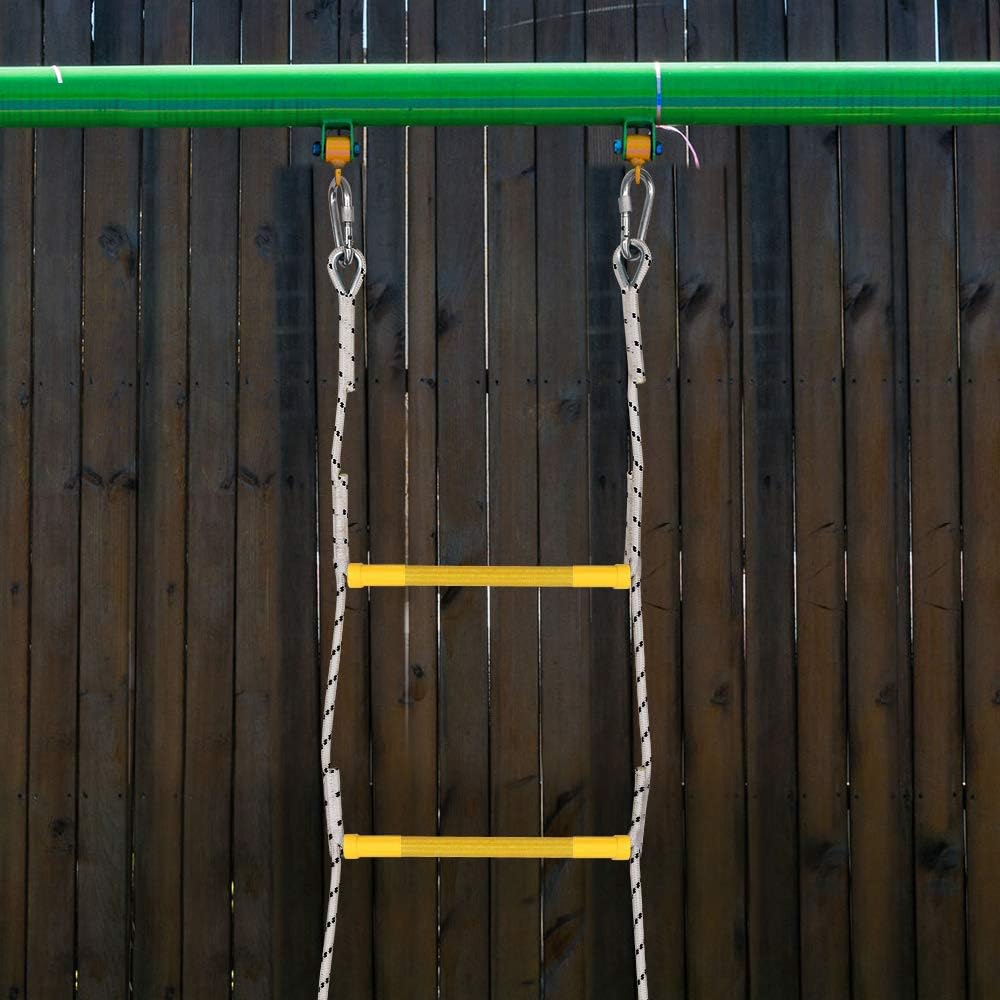 Xben 7.5' Rope Ladder with 2 Hooks for Kids & Adults, Climbing Game for Swing Accessories, Tree House, Playground, Play Set: Toys & Games