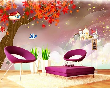 Papel pintado Fondo de la habitación de los niños de fantasía Fondo de