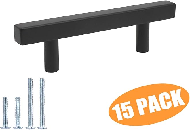 Probrico Black Cabinet Handles 3 Inch Drawer Pulls Stainless