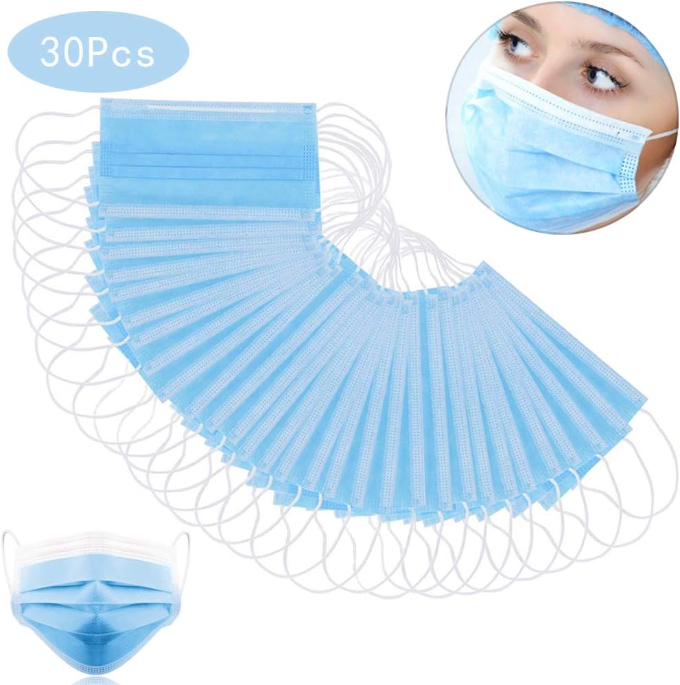 Disposable Masks, Morenitor Professional 3-Layer Anti Dust Breathable Earloop Mouth Mask for Protection
