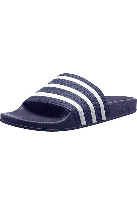 adidas slides navy and white