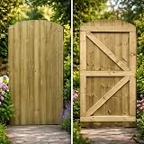 md carpentry Wooden Featheredge Dome Garden Gate 180cm High 83cm Wide view 1
