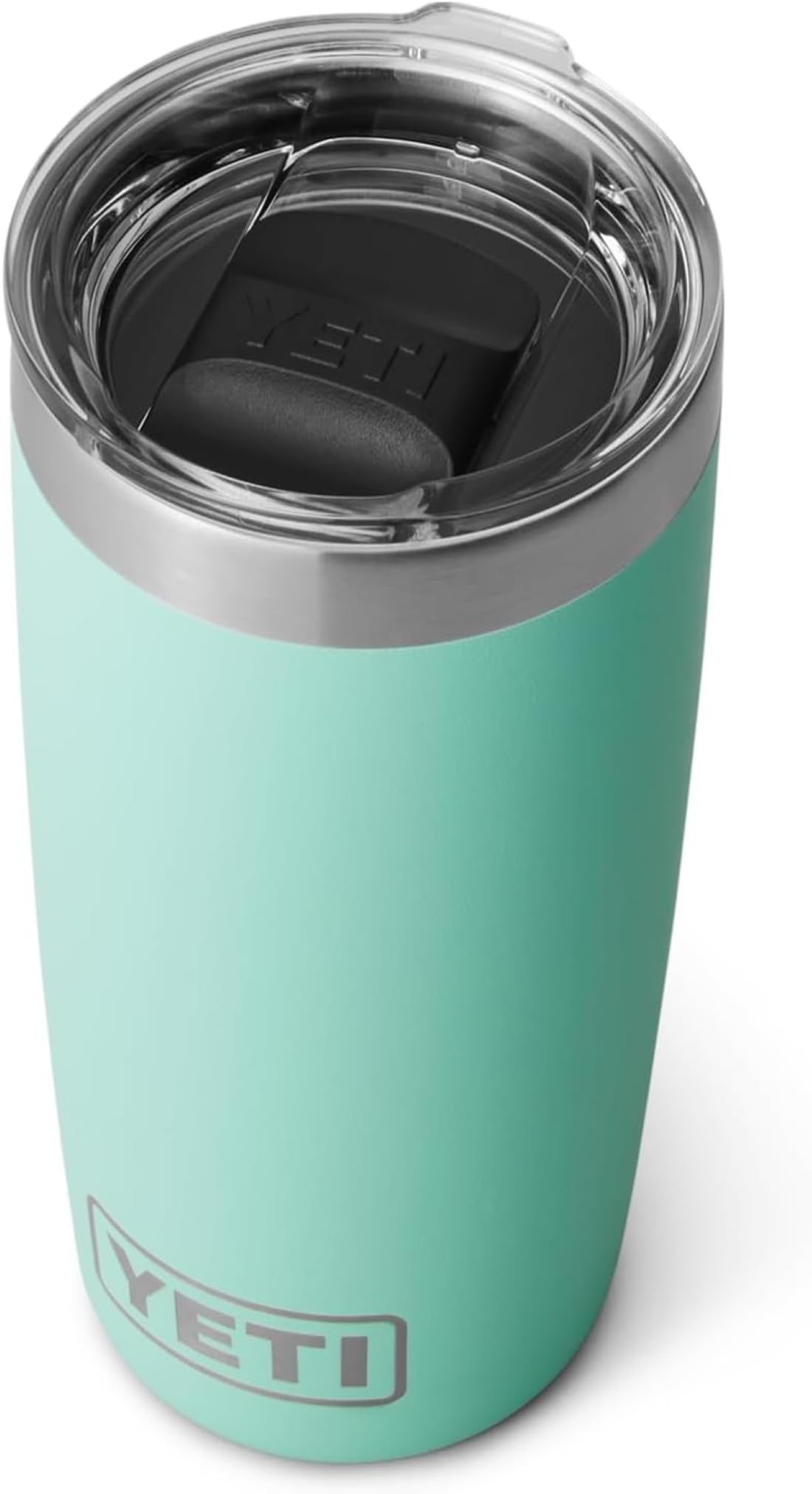 YETI Rambler 10 oz (295 ml) Tumbler with Removable Magslider Lid, Stainless Steel Vacuum Insulated Coffee Cup, Seafoam