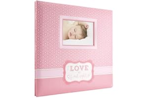 MCS MBI 860126 Album de scrapbooking pour bébé Inscription Love at First Sight 12 x 12 pages Rose 13,5 x 12,5 cm