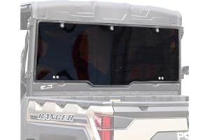 HAKA TOUGH Rear Window for 2017-2023 Polaris Ranger XP 1000/Crew, 2020-2023 Ranger 1000/Crew, 2013-2019 Polaris Ranger XP 900/Crew, Heavy Duty UTV Rear Windshield Accessories, Dark Tinted