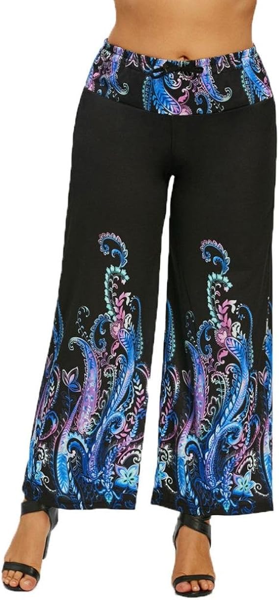 high waisted floral trousers