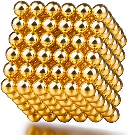 Laocui Golden Magnetic Stones (Set of 216 Balls) Scinence and Fun Energy Sphere Magnet Balls 0.12"