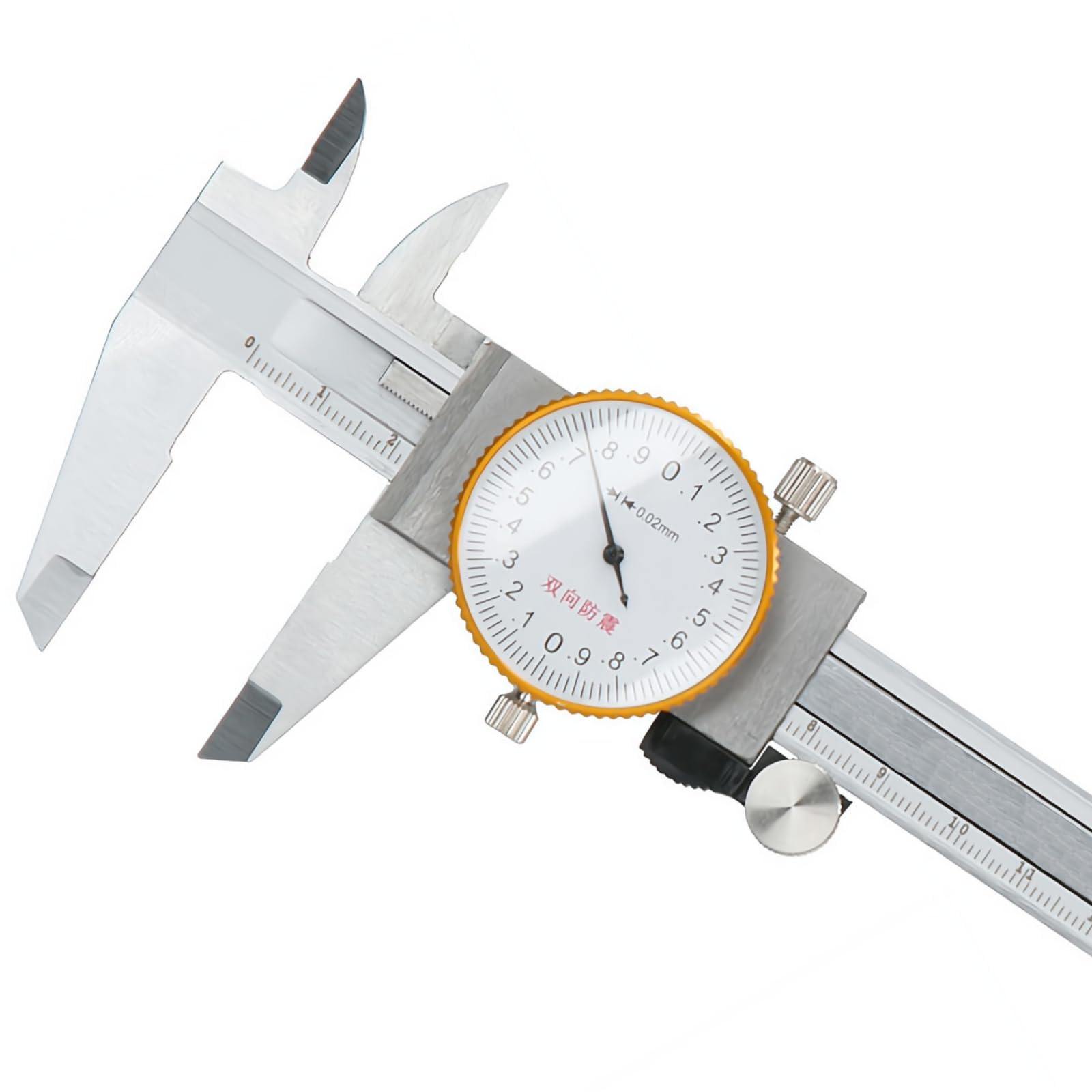 Dial Caliper Vernier Caliper Gauge Stainless Steel Metric Caliper Micrometer 0.02 Double Shock Manual Measuring Tool 0‑150mm
