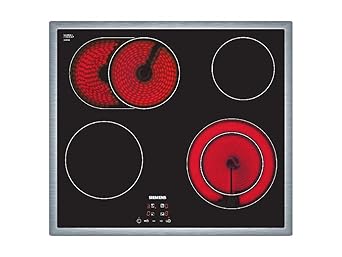 Siemens ET645HN17E iQ300 Kochfeld Elektro / 58.3 cm / schwarz / Flachrahmen-Design / Digitales Funktionsdisplay