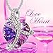 SIVERY Gifts for Women 'Love Heart' Necklace Pendant with Crystals, Jewelry for Women, Gifts for Mom
