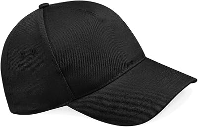 Beechfield B15 Ultimate 5 Panel Baseball Cap Black Beechfield Brand