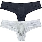 Jaxu Men Ice Silk Brazilian Bikini Underwear Enhance Pouch Mini Boxer Briefs Hight-Cut Underpants Hipster Boylegs