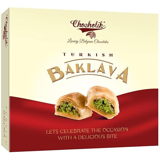 Chocholik Turkish Baklava - with Almonds & Pista - Exclusive Sweet Delight for Any Occasion, 150gm