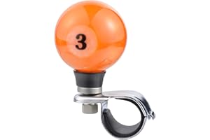 Arenbel 3 Billiard Steering Wheel Booster Knob Car Turning Spinner Assist Grip Handle Fit Most Vehicles Trucks Boats, Orange