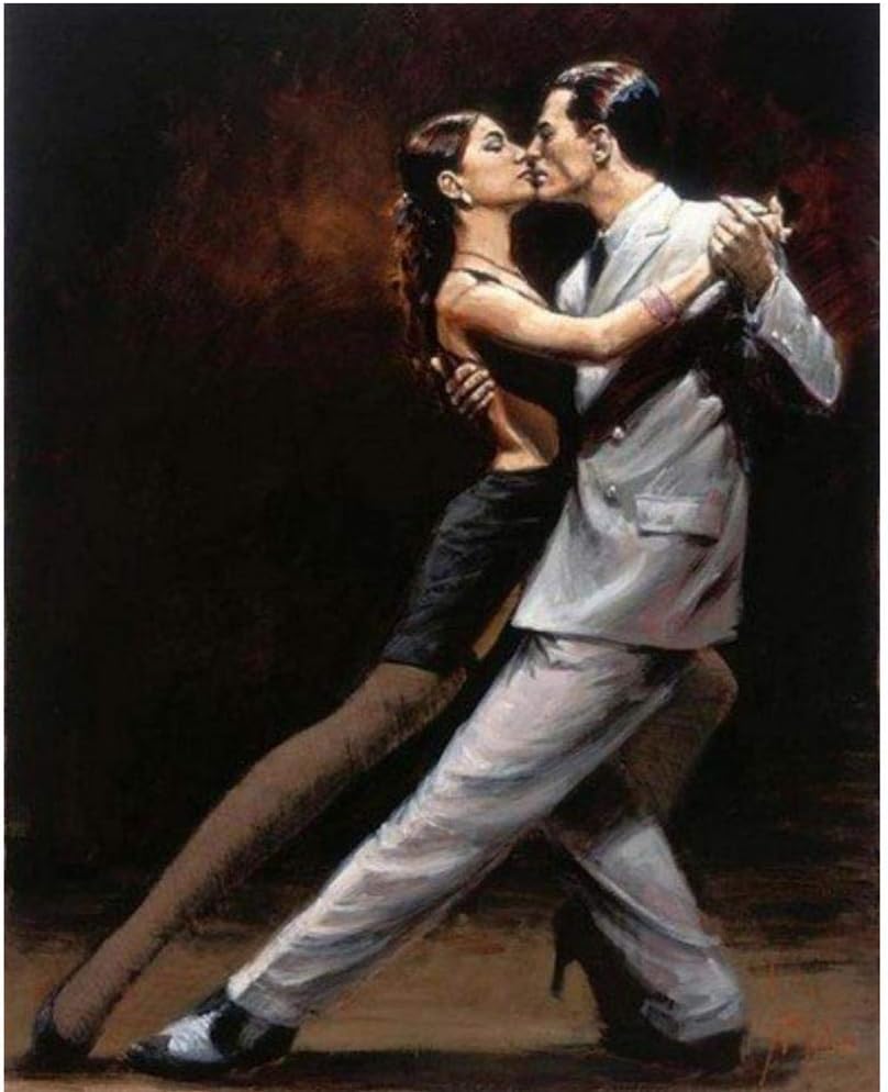 Tango Together Oil Painting by Numbers Cuadros Decoracion Acrylic Paint On Canvas for Artwork 24X30Inch(60X75Cm)