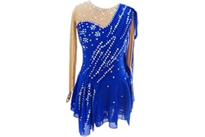 LIUHUO Figure Skating Dress for Teens Girls Women Competitions Leotards Gymnastic Dance Costumes