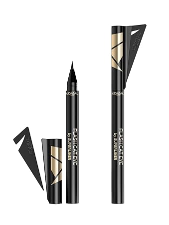 L'Oreal Paris Flash Cat Eye Eyelner, Black, 0.6 ml