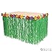 Tropical Luau Hawaiian Summer Party Supply Pack with Decorations for 50 Includes Plates, Napkins, Cups, Table Skirt, and Hibiscus Hanging Swirls
