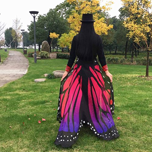 Clearance! Hot Sale! Halloween Butterfly Wings, Among Prop Soft Fabric Shawl Fairy Ladies Nymph Pixie Costume Accessory (197×125CM, A-Hot Pink)
