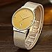 Men Casual Date Quartz Wrist Watches Gent Waterproof Sports Watch Elite Ultra Thin Clock WR-8018 (gold)