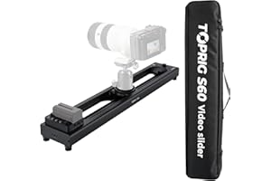 Accsoon Toprig S60 Motorized Camera Slider 24''/60cm, Button/APP Control Dolly Rail Slider Speed Adjust/Time-Lapse/Loop Mode/