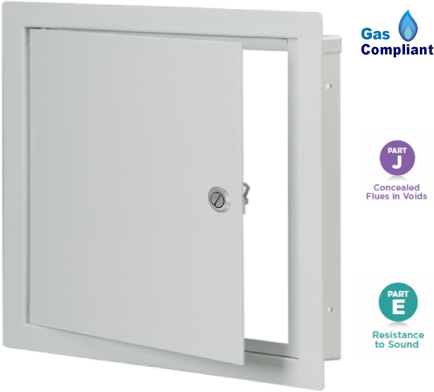 Large Metal Access Panel Inspection Hatch Hinged 300mm x 300mm Gas Safe