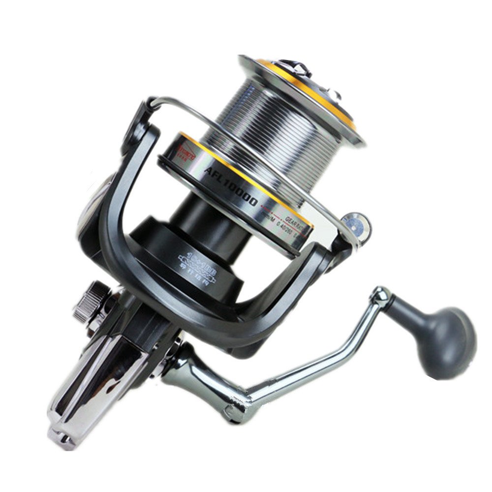 釣りリール ダブルドラッグブレーキシステムスピニング釣りリールbaitrunnerリール10 1ベアリング左右交換可能なハンドル用塩水淡水釣り 8000 B07qhggk2h 釣り用リール スピニングリール 数々の賞を受賞