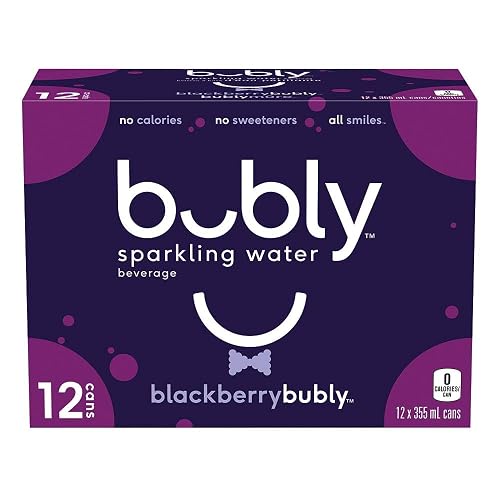 bubly Sparkling Water blackberrybubly, 355 mL Cans, 12 Pack
