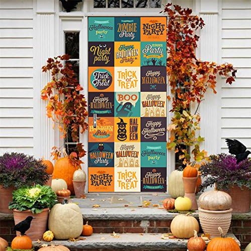 Amazon Amazingwall 30 3 X 78 7 面白いハロウィンロゴドアステッカー壁画壁紙diyホーム装飾ポスター ウォールステッカー オンライン通販
