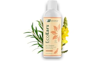 EcoEars Dog Ear Cleaner. Natural Multi-Action Formula. For Itch, Head Shaking, Discharge & Smell. Naturally Cleanses Away Com