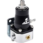 Aeromotive EFI Fuel Pressure Regulator - Adjustable 40-75 PSI - 13129 | Bypass Return Style, ORB-06 Inlet Ports, 1/8" NPT Gauge Port &amp; Vacuum Boost Reference, Compact Performance for Car Engines