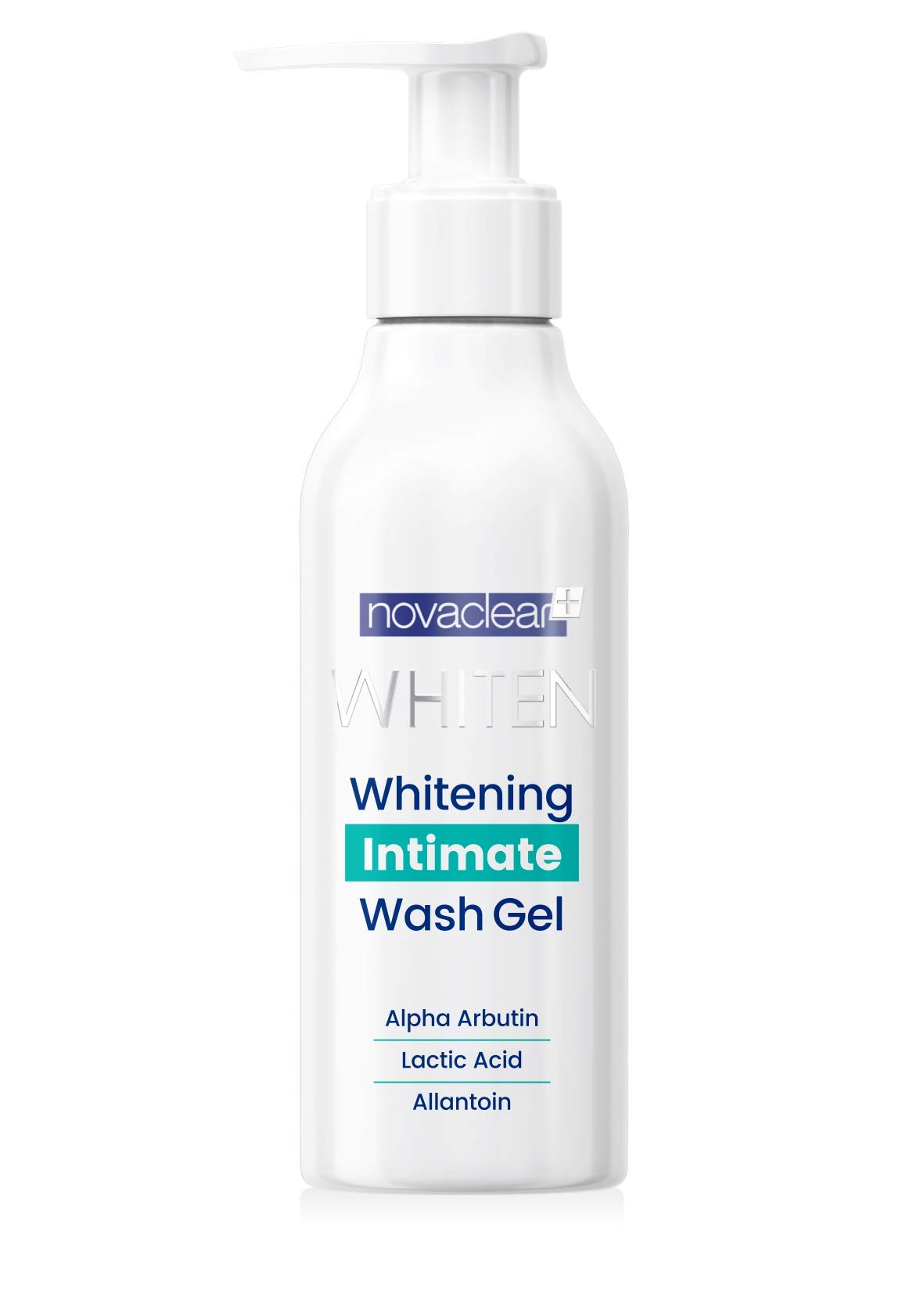 Novaclear Whitening Intimate Wash Gel – Gentle Cleanser with Alpha Arbutin, Lactic Acid & Chamomile Extract – Lightens, Soothes & Maintains pH Balance – Daily Feminine Hygiene Wash 200 ML