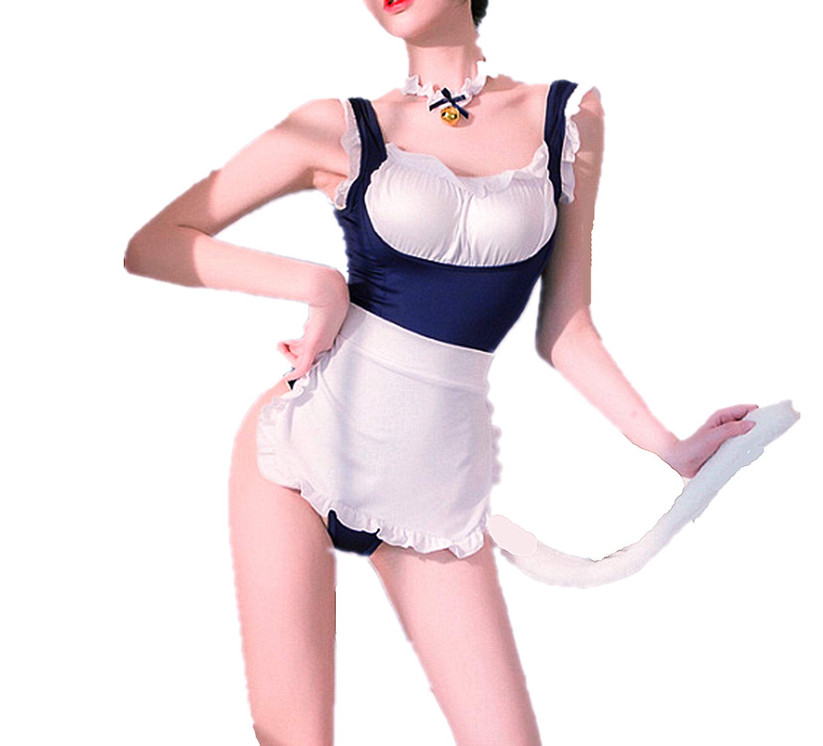 BodyGo Women Sexy Lingerie Maid Cosplay Costume French Naughty Cute Lace Dress Lingerie Uniform