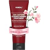 KUNDAL 10X Caffeine Strengthening Korean Hair Conditioner, [Cherry Blossom] | 6.76 Fl Oz, 42.7% Less Hair Shedding, 6-Peptide &amp; Menthol Complex, Scalp-to-Hair Care,Improves Hair Strength &amp; Hydration
