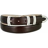 BS8191 Genuine Full-Grain Cowhide Leather Designer Golf Dress Belt 1-1/8"(30mm) Wide