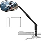 Bike Mirror, Diyife Long Arm Aluminum Bicycle Rear View Mirror with Large HD Wide Angle, 360°Adjustable Shockproof Bicycle Mi