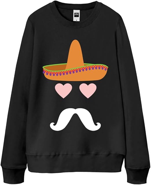 Amazon Co Jp ノーブランド品 ひげ メキシコ ブラック Lサイズ メンズスウェット 服 ファッション小物