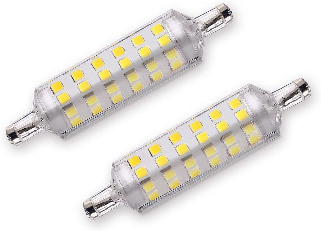 TAMAYKIM R7s 78mm 5W Dimmable LED Light Bulb,4500K Natral White 550LM 72 SMD 2835 LED AC200-240 2 Pack [Energy Class A++] [Energy Class A++]
