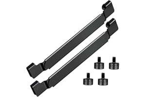 FENGWANGLI 2 Pack Griddle Spatula Holder, Adjustable Stainless Steel Grill Tool Hold Rack for Blackstone, Camp Chef, Royal Gourmet(6.5-10.2 Inch) Black
