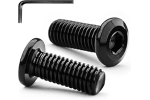M5 x 20mm Flat Head Hex Socket Cap Screws Furniture Bolts, Stainless Steel 18-8 (304), Black Oxide, Countersunk Connector Scr