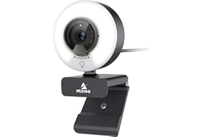 NexiGo N960E 1080P 60FPS Webcam with Light, Software Included, Fast AutoFocus, Built-in Privacy Cover, USB Web Camera, Dual S