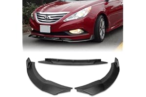 Q1-Tech Q1-TECH,Front Bumper Lip fit for compatible with 2011-2014 Hyundai Sonata,Front Bumper Lip Spoiler Air Chin Body Kit Splitter Unpainted Matt Black ABS,2012 2013 (STP-Style)