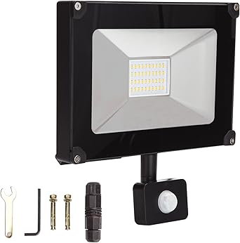 ALOTOA 30W PIR LED Foco Exterior, Blanco Natural 4000K 3000lm ...