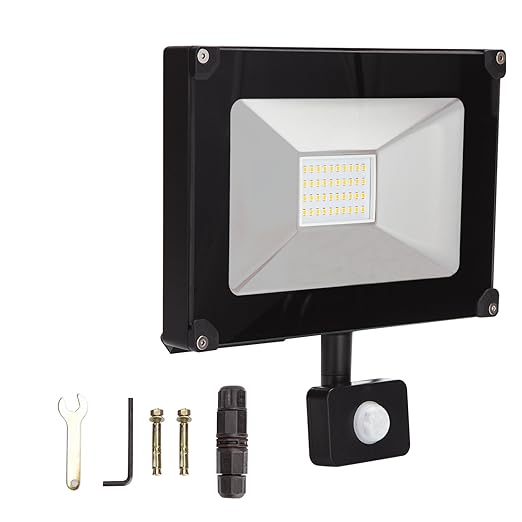 ALOTOA 30W PIR LED Foco Exterior, Blanco Fresco 6000K 3000lm, 150W ...