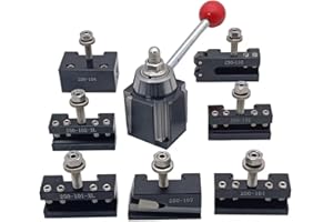 GENERIC 8 PCS Wedge Type AXA Quick Change Tool Post With Tool Holders For Lathe Swing Dia 6-12",250-111 (AXA-8PCS)