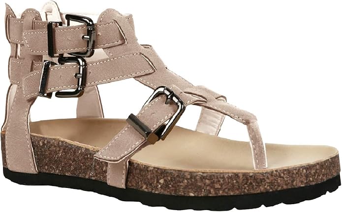 ankle strap buckle flip flop gladiator thong flat sandals