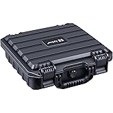 Lykus HC-2811 Waterproof Hard Case with Customizable Foam, Interior Size 11.1x10.3x3.4 in, Suitable for small items